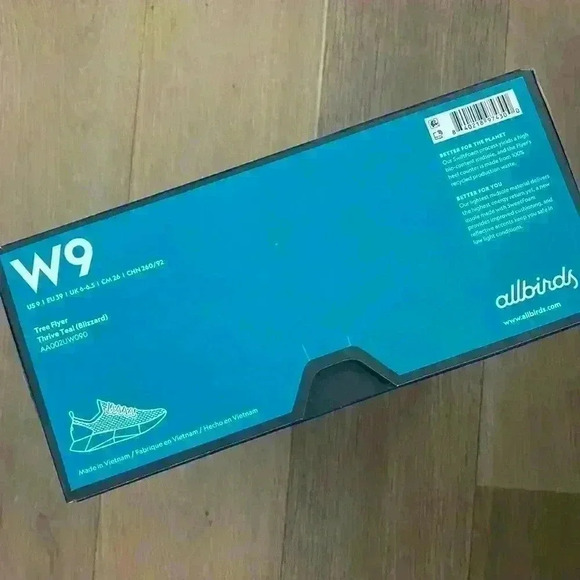 NIB ALLBIRDS Tree Flyer Thrive Teal (Blizzard) Womens Sz 9 - Picture 1 of 4